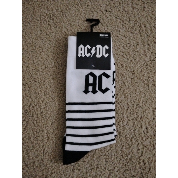 AC/DC Other - AC/DC Striped Crew Socks